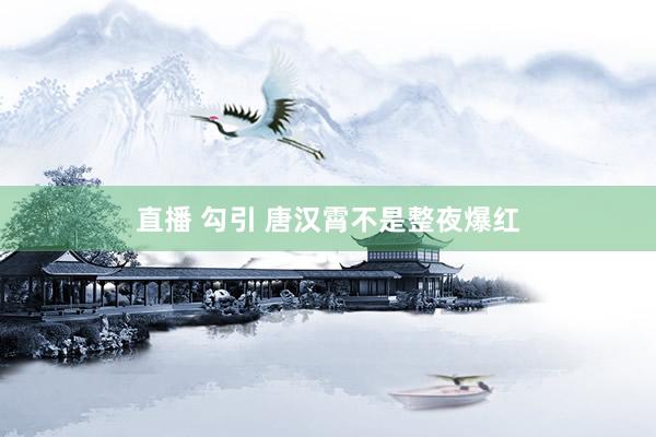 直播 勾引 唐汉霄不是整夜爆红