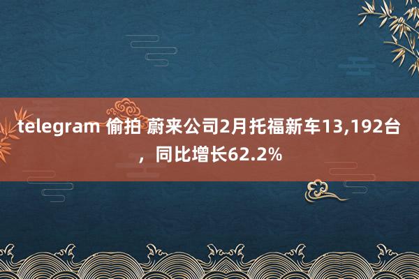telegram 偷拍 蔚来公司2月托福新车13，192台，同比增长62.2%